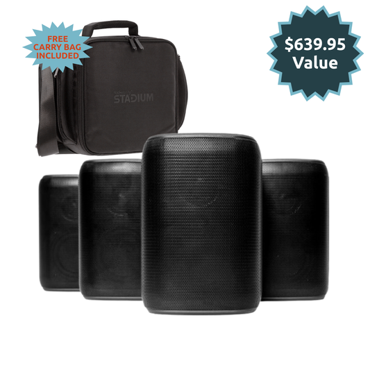 4 Pack with Carry Bag: 4 Speakers