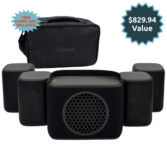 4+1 Bundle Pack with Carry Bag: 4 Speakers and 1 Subwoofer