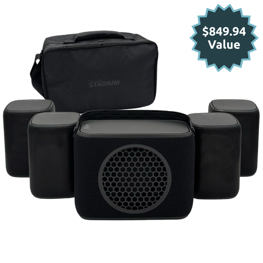 4+1 Bundle Pack with Carry Bag: 4 Speakers and 1 Subwoofer