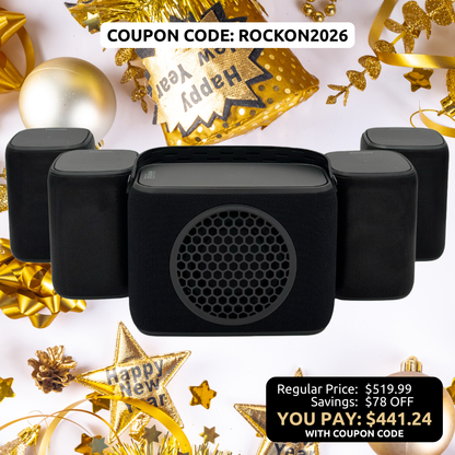 4+1 Pack: 4 Speakers and 1 Subwoofer