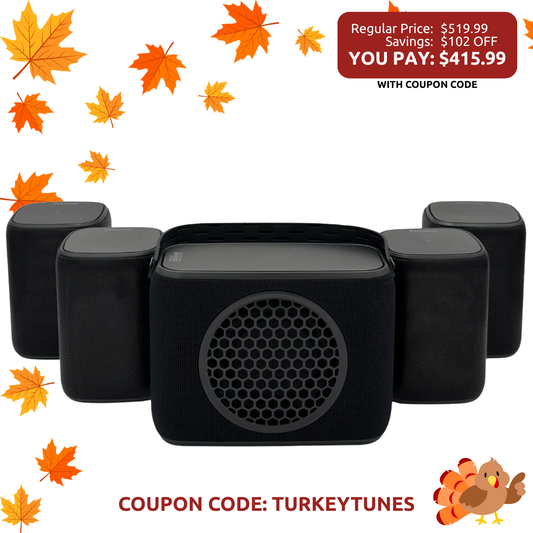 4+1 Pack: 4 Speakers and 1 Subwoofer