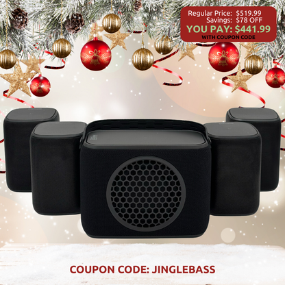 4+1 Pack: 4 Speakers and 1 Subwoofer