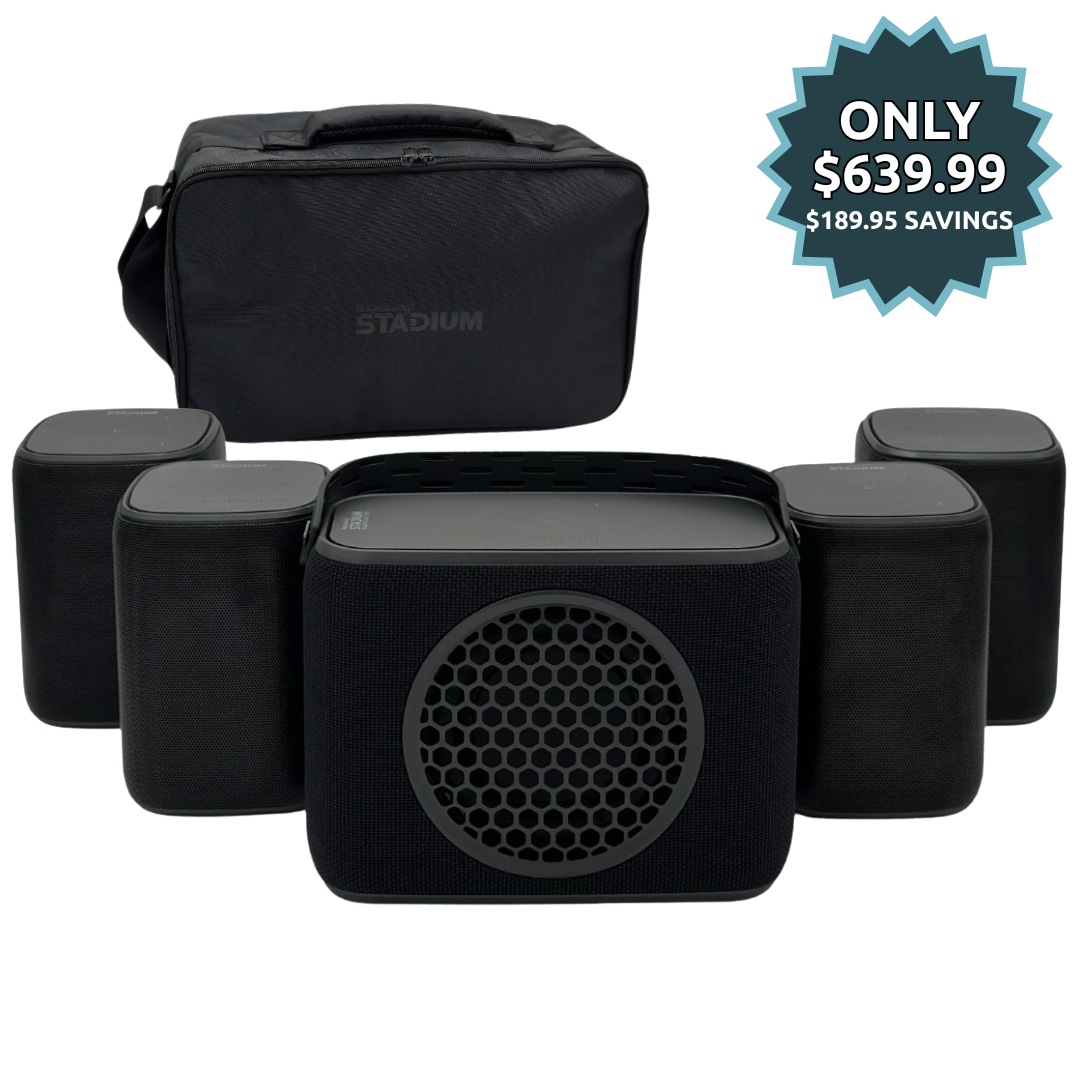 4+1 Bundle Pack with Carry Bag: 4 Speakers and 1 Subwoofer
