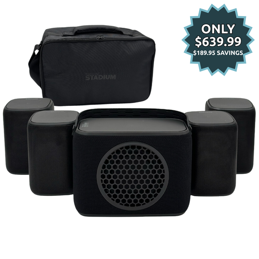 4+1 Bundle Pack with Carry Bag: 4 Speakers and 1 Subwoofer