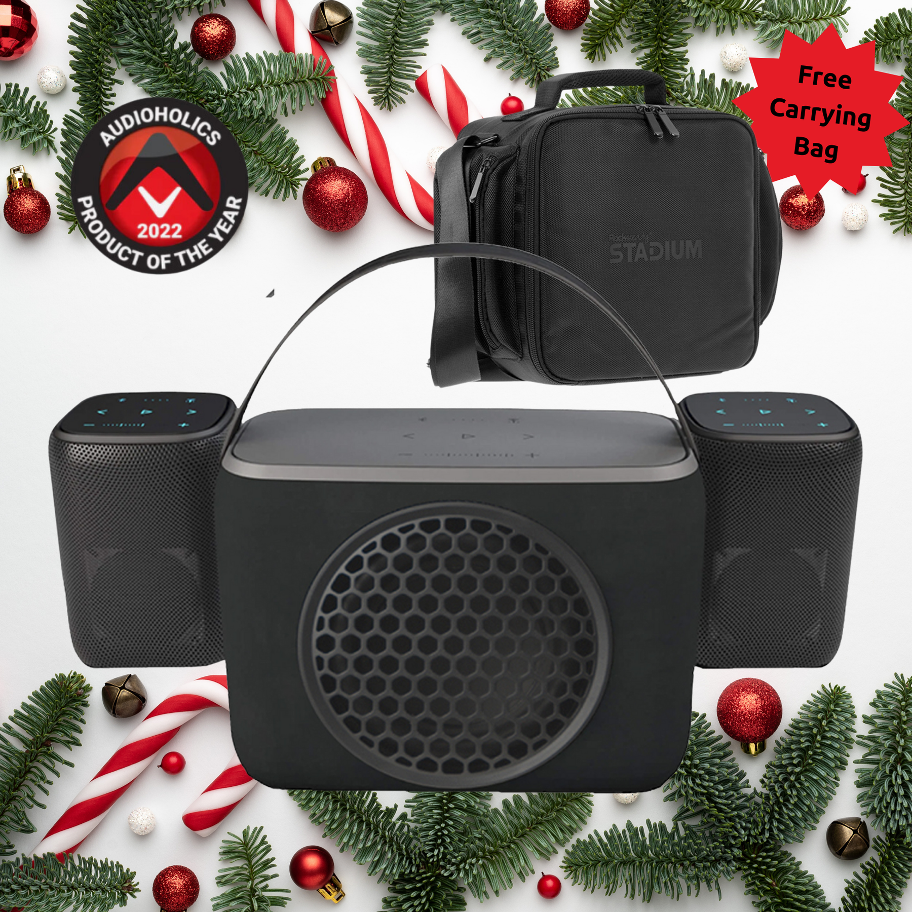 2-Speakers and Subwoofer Pack + Free Carrying Bag