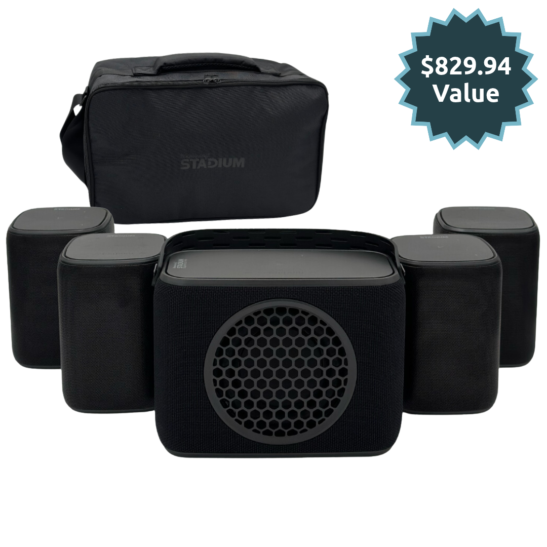 4+1 Bundle Pack with Carry Bag: 4 Speakers and 1 Subwoofer